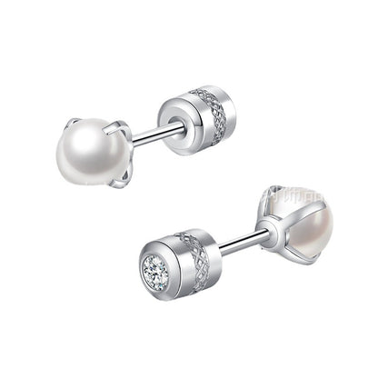 Diamond Mini Small Pearl Simple Fashion Earrings