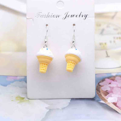 Ice Cream Candy Drink Resin Homemade Earrings