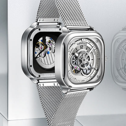 Watch Square Casual Hollow Large Dial Mechanical Watches