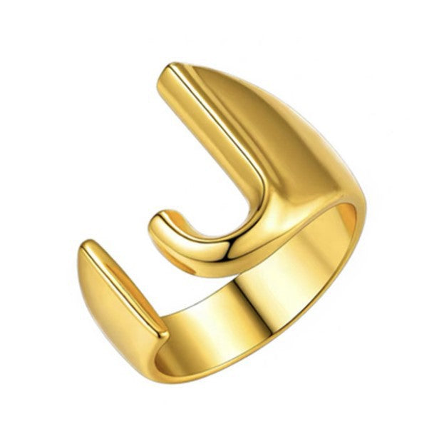 English Letters Female Opening Adjustable Fashion Rings