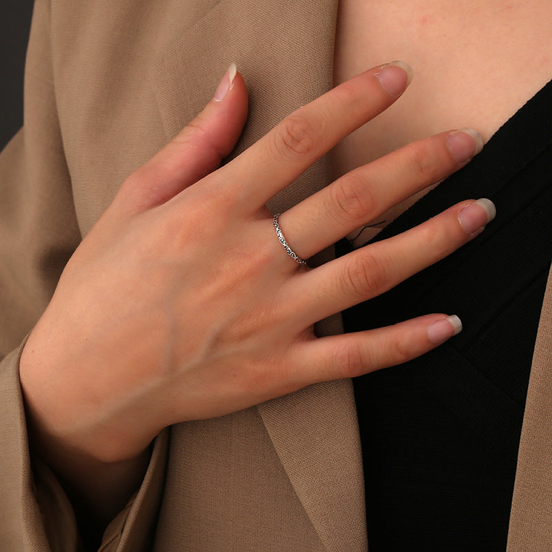 Entire Sterling Sier Female Simple Small Rings