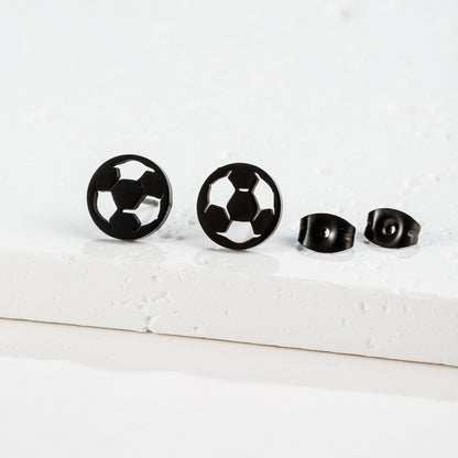 Stainless Steel Football Baseball Rugby Fashion Earrings