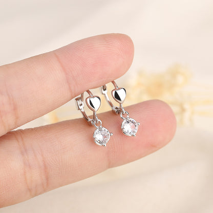 Zircon Ear Clip Female Sier Tide Earrings