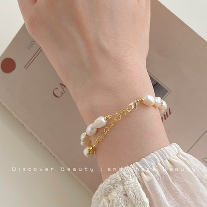Natural Pearl Female French Minority High Bracelets