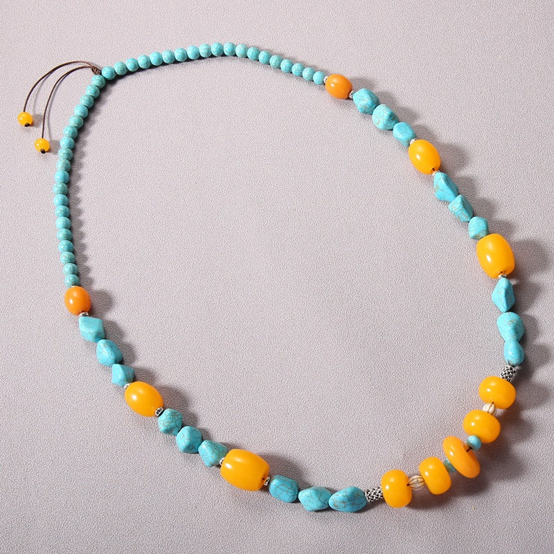 Women's & Men's Style Tibetan Retro Long For Turquoise Necklaces