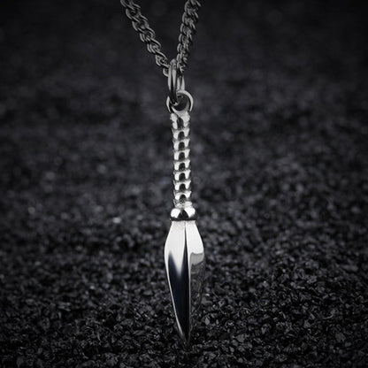 Men's Pure Steel Personality Cool Spearhead Titanium Necklaces