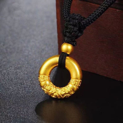 Women's Vietnam Placer Gold Clavicle Chain Gourd Pendants