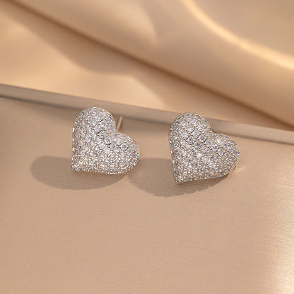 Fashionable Clover Zircon Flower Love Bear Ear Earrings