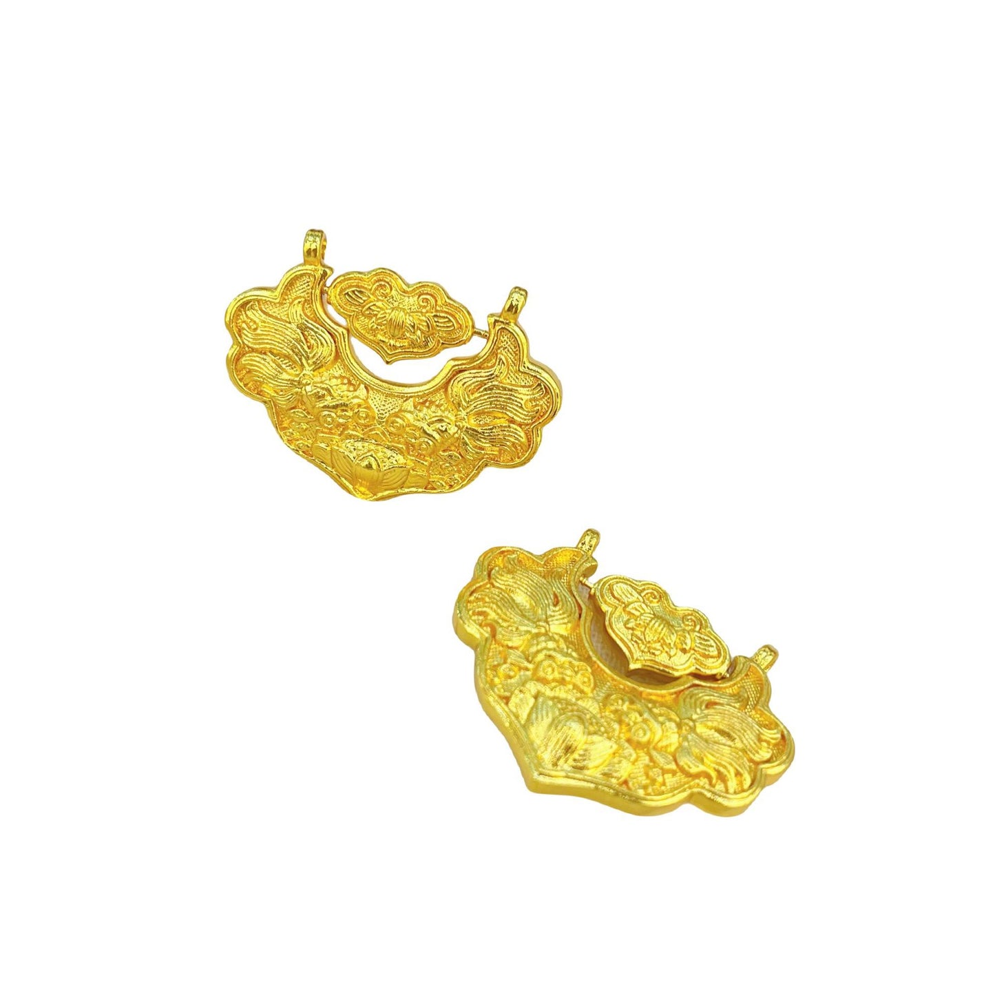 Law Alluvial Gold Rotating Fancy Carp Pendants