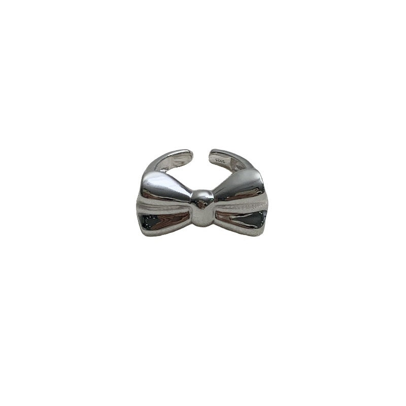 Combination Sterling Sier Bow Niche High Rings