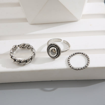 Metal Twist Knuckle Suit Pieces Creative Simple Rings