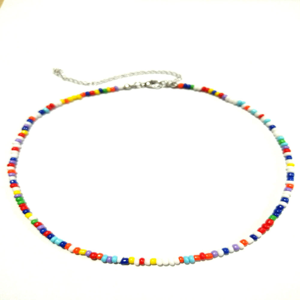 Bohemian Short Handmade Fashion Color Beaded Necklaces