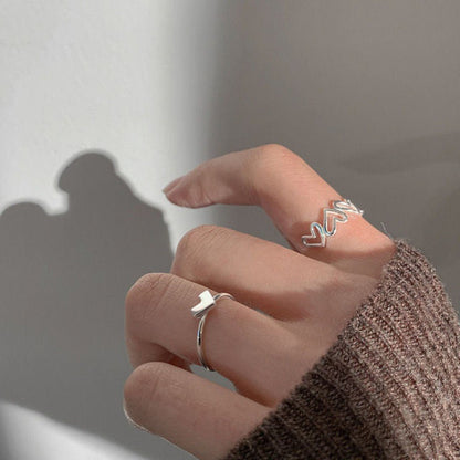 Design Fashion Personality Hollow Out Love Heart-shaped Rings