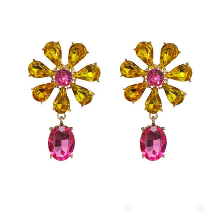 Design Elegant Flower Light Luxury High Earrings