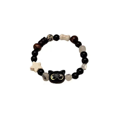 Women's & Men's Cute Monster Black Cat Big Eyes Bracelets