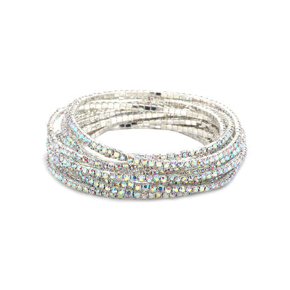 Rhinestone Stretch Bridal Korean Single Row Bracelets