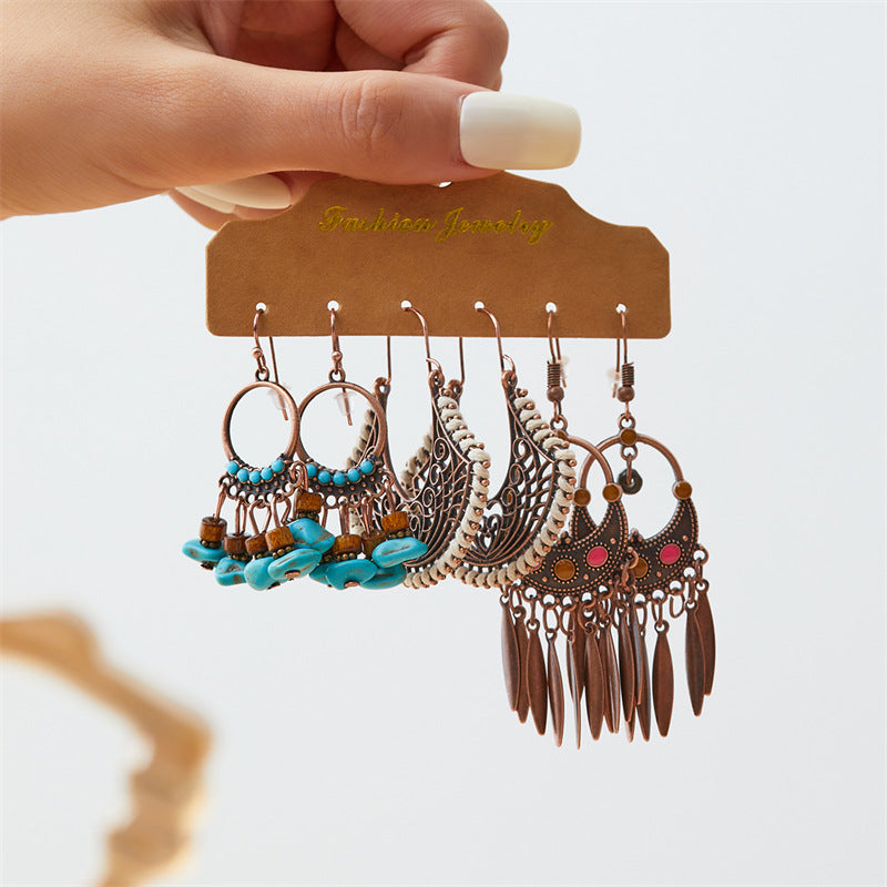 Ethnic Style High-grade Bohemian Vacation Hollow Rings