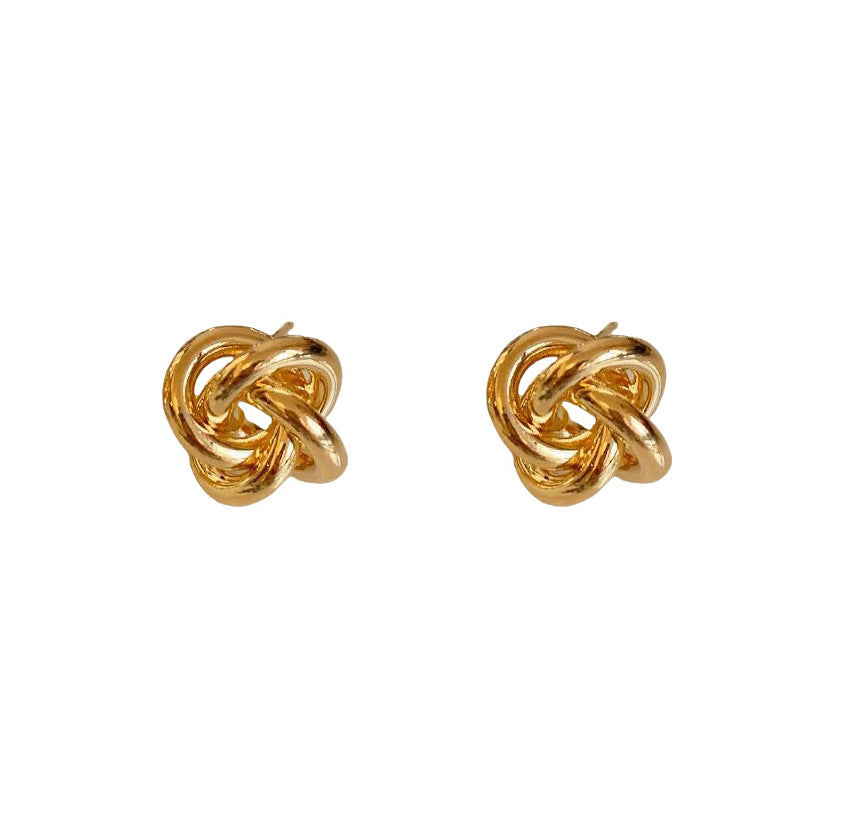 Twist Simple Design Ear Minority Hollow Earrings