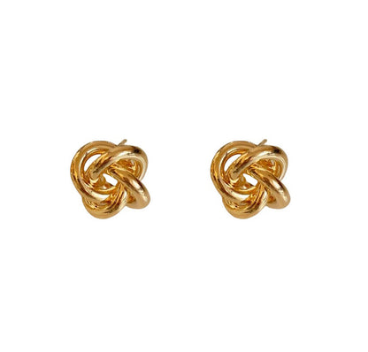 Twist Simple Design Ear Minority Hollow Earrings