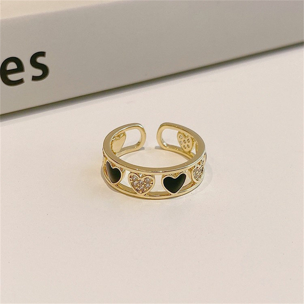 Glazed Butterfly Female Western Style Design High Sense Unique Rings