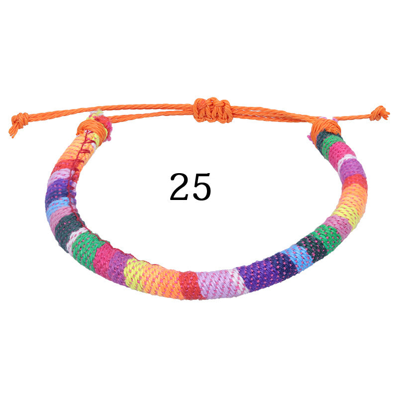 Style Hand Weaving Blue Little Colorful Surfing Bracelets