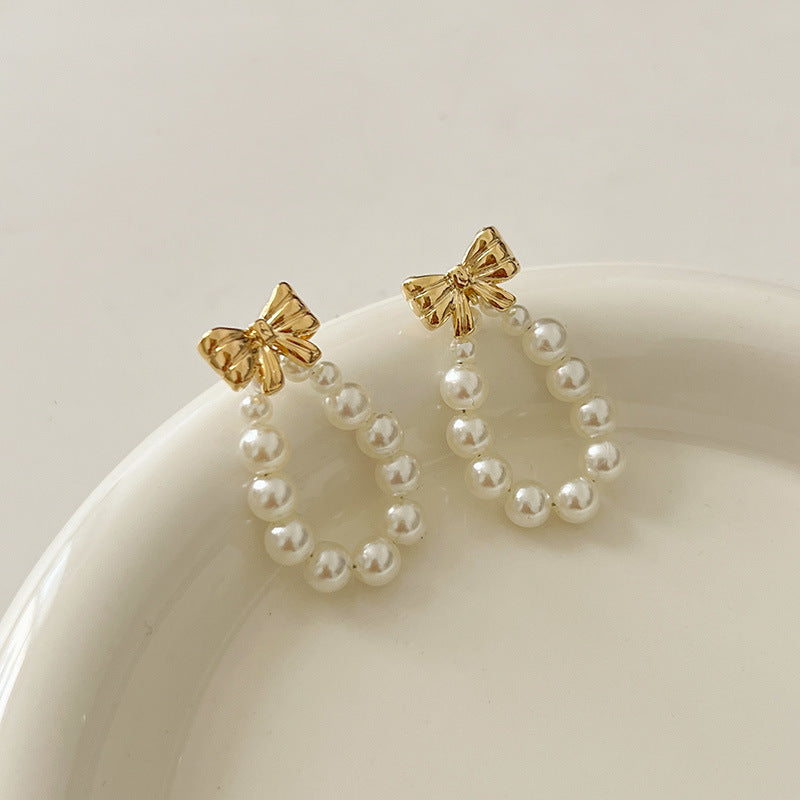 Women's High-grade Pearl For French Entry Lux Niche Earrings