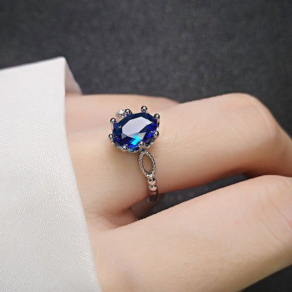 Gems White Gold Plated Purple Gemstone Rings