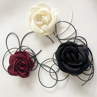 Personality Handmade Rose Creative Long Flower Necklaces