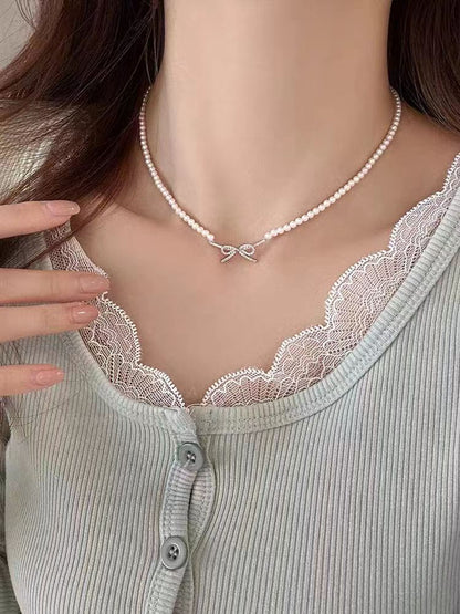 Small Beads Pearl Australian White Perfect Circle Flawless Strong Necklaces
