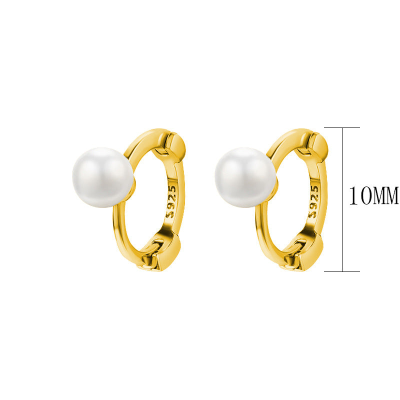 Women's Pearl Ear Clip For Sterling Sier Korean Style Earrings