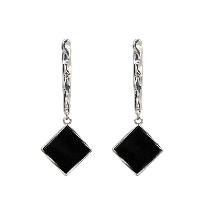 Simple Geometric Square Eardrops Temperament Female Earrings