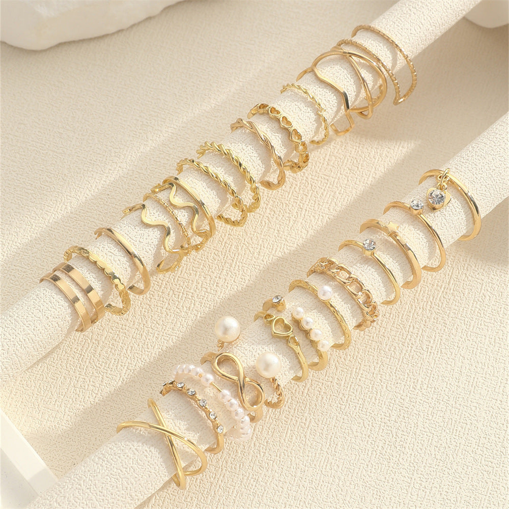 Fine Circle Female Simple Love Diamond Rings