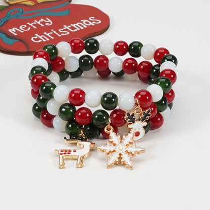 Christmas Snowman Snowflake Tree Old Deer Bracelets