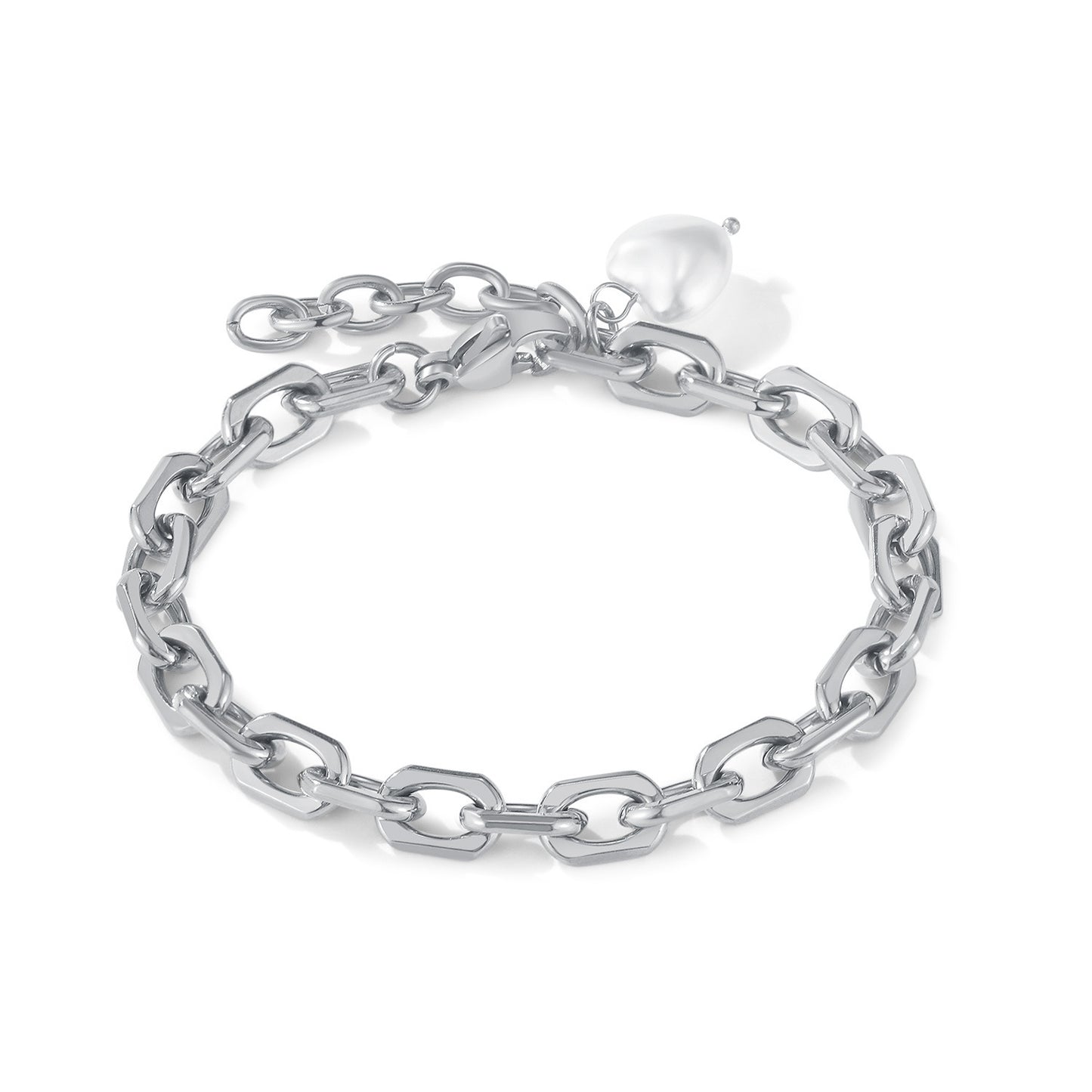 Women's Steel Style Personalized Simple Love Pearl Bracelets