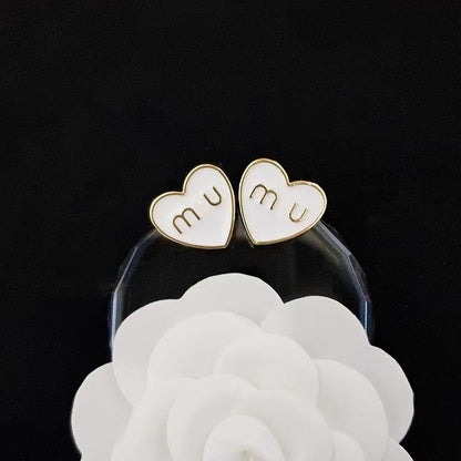 Women's & Men's Quality Collection Trending Rhinestone Letters Sier Earrings