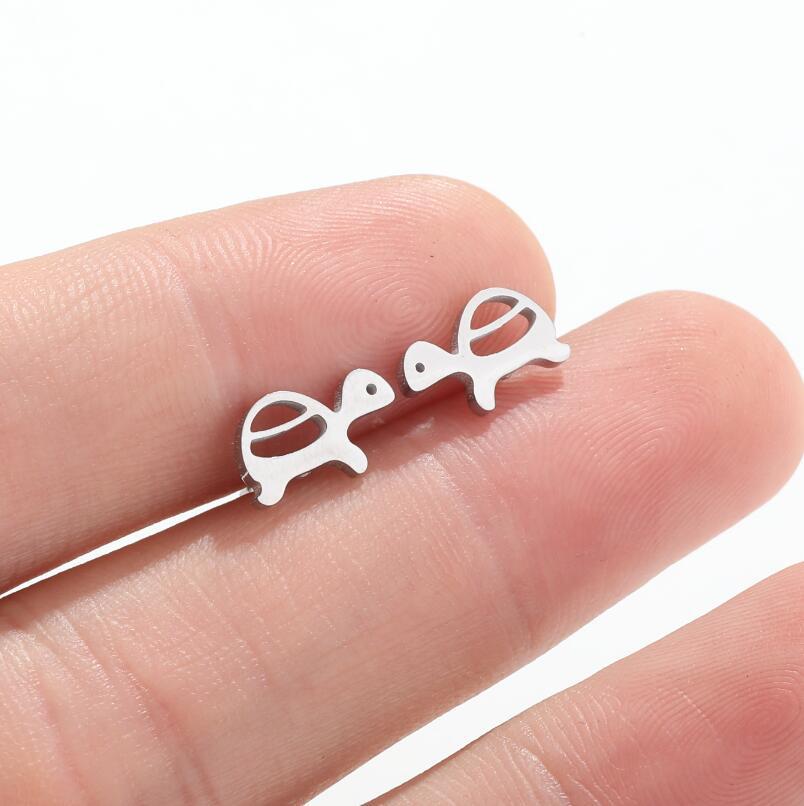 Stainless Steel Mini Turtle Personalized Cute Earrings