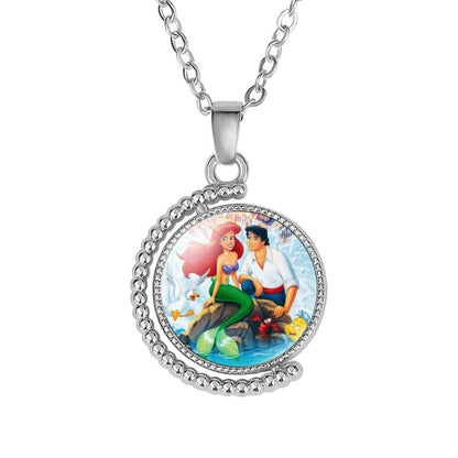 Little Mermaid Double-sided Rotatable Exquisite Sweater Necklaces