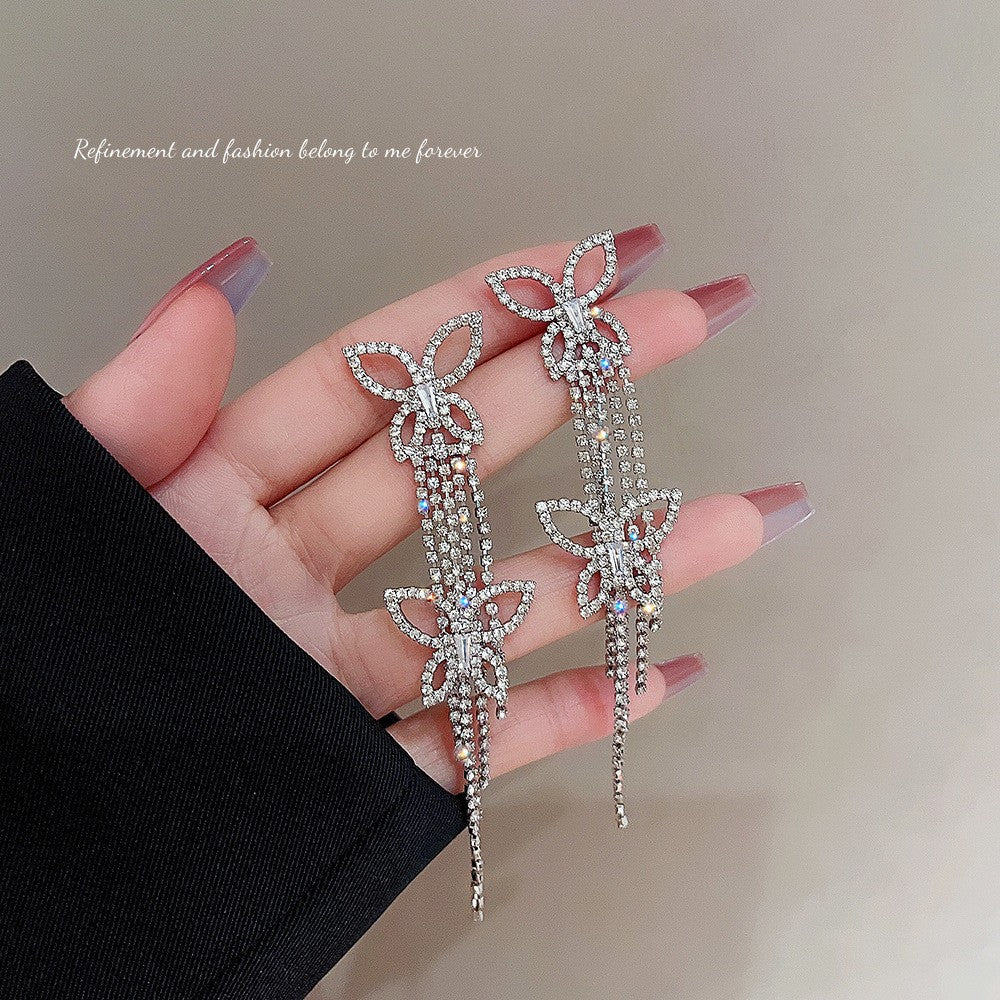 Women's Exaggerated Temperamental Long Fringe High Sense Earrings