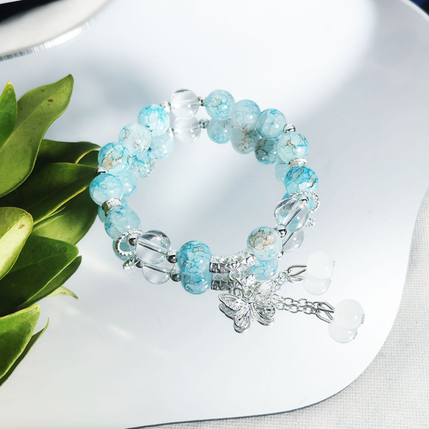 Butterfly Beaded Cold Feeling Ice Crack Temperament Paint Bracelets