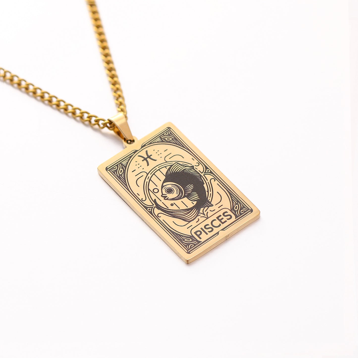 Men's Twee Constellations Logo Dog Tag Vintage Necklaces