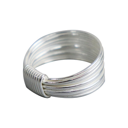 Winding Fine Silk Sterling Sier Simple Rings