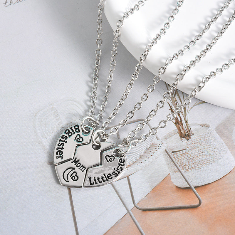 Cool Beautiful Ornament Heart-shaped Square Girlfriends Necklaces