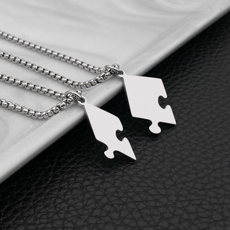 Korean Style Girlfriends Friendship Creative Puzzle Pendants