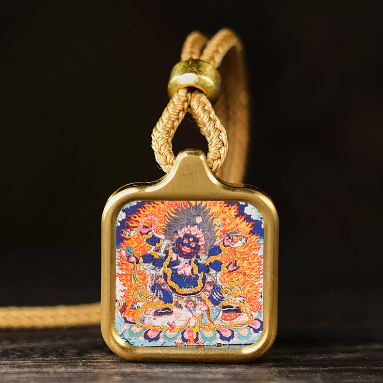 Bodhisattva Dragon Yellow God Of Wealth Necklaces