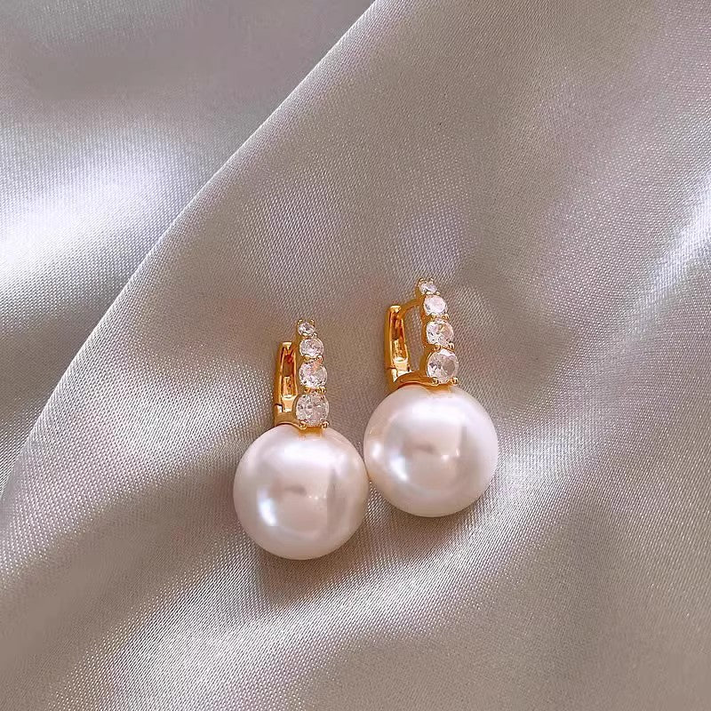 Pearl Flower Korean Style Tassel High Sense Earrings