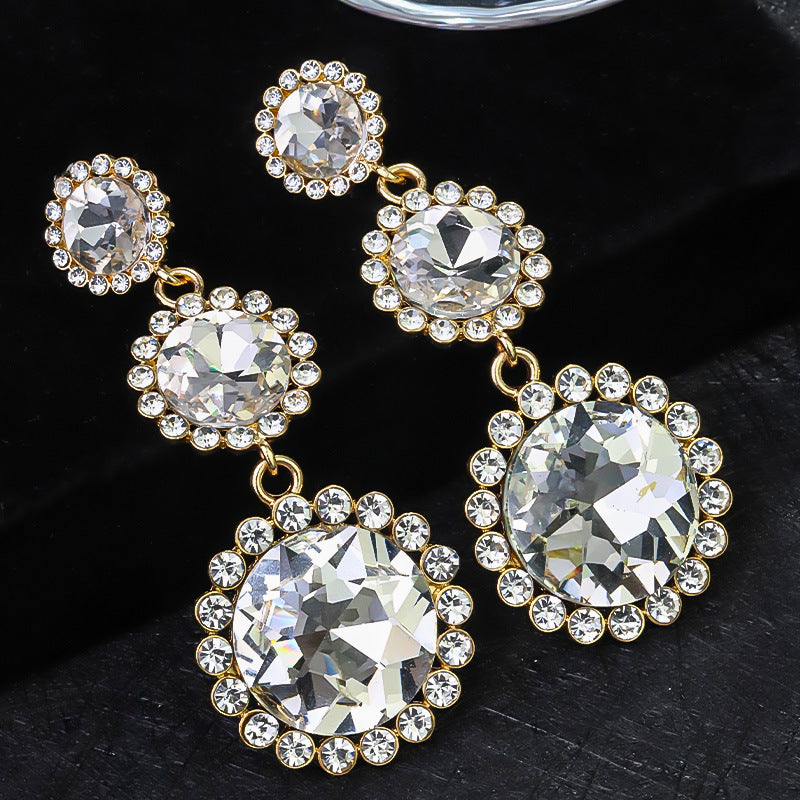 Design Elegant Flower Light Luxury High Earrings