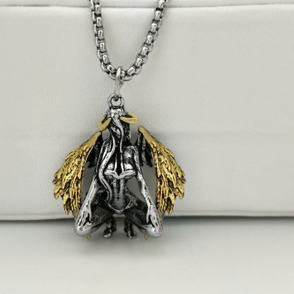 Women's & Men's Sweater Chain Devil Angel Jewelry Light Necklaces