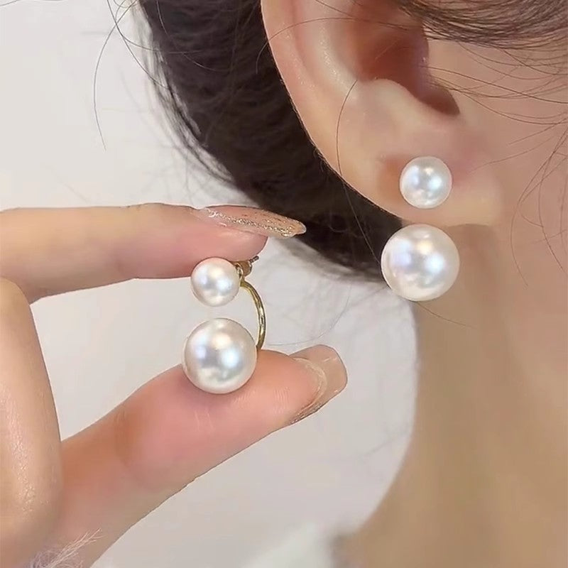 Women's Fashion Large Small Pearls Exquisite Light Luxury Earrings