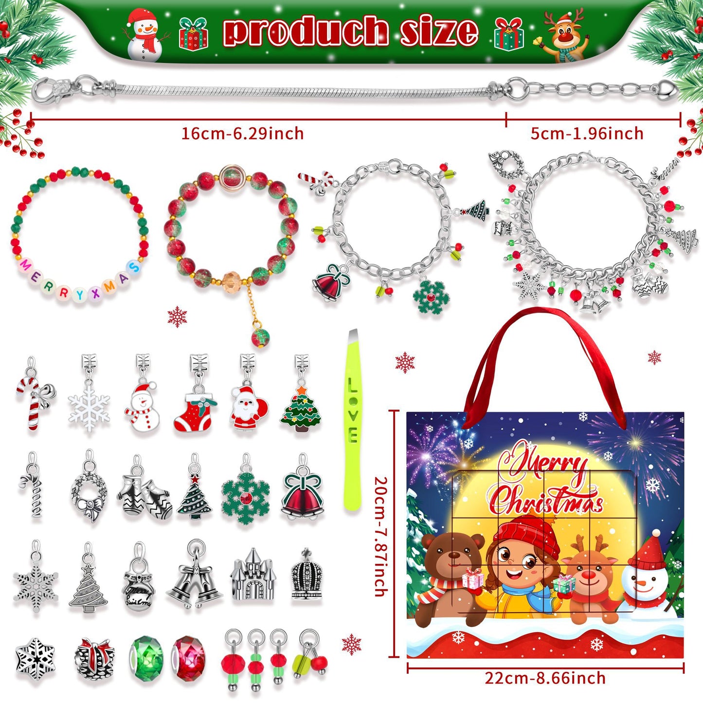 Children's Blind Box Suit Christmas Snowflake Old Bracelets