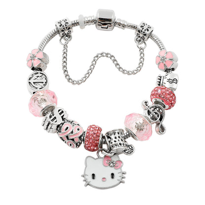 Anime Hello Kitty Clow Beaded Ornament Bracelets